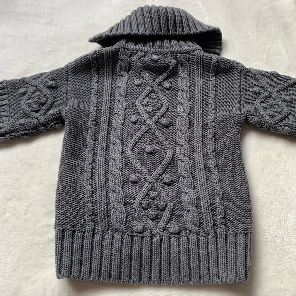 Stella McCartney for Gap Gray Cable Knit Cardigan Size 3 - Picture 6 of 8